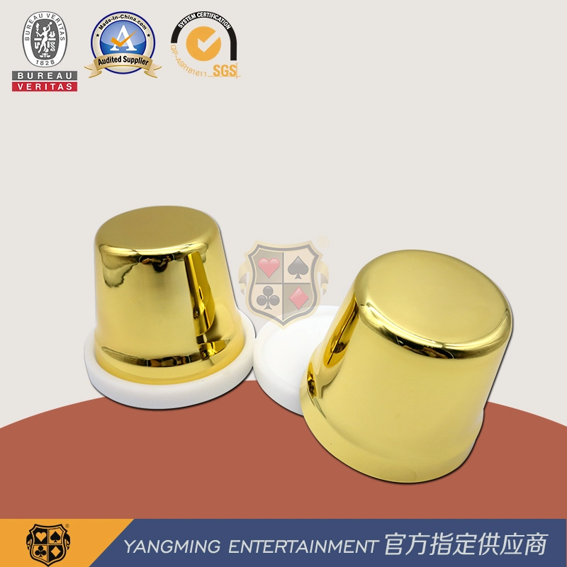 تيتانيوم الذهب النحاس اللون اليد لعبة لوحة بوكر كأس الدس كأس شاشة ذهبية من الفولاذ المقاوم للصدأ YM-D01