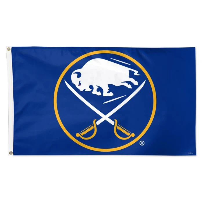 Sabres de Buffalo 3X5 Drapeaux de l'équipe du Club de football FC du drapeau de l'équipe de soccer intérieur/extérieur Décoration de la bannière de drapeaux