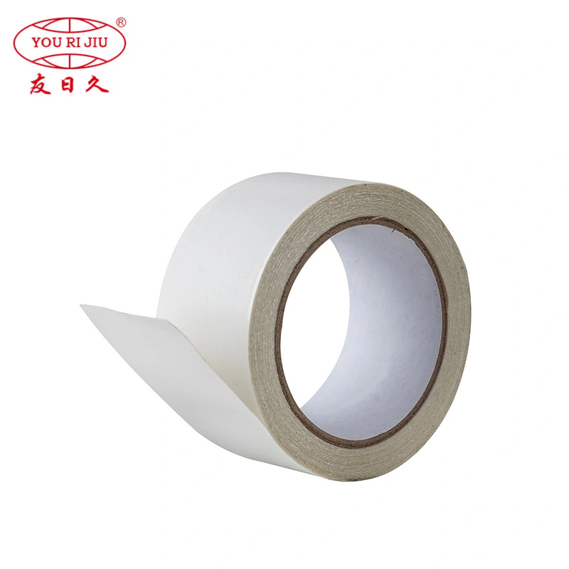 Heavy Duty Jumbo Roll Super Strong Easy Tear Transparent Self Adhesive Paper Coated Double Sided Tissue Tape