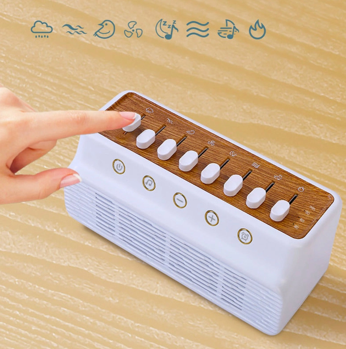 Natural escena sonido Blanco-ruido descompresión Ayuda-dormir Mini Smart Bluetooth altavoz