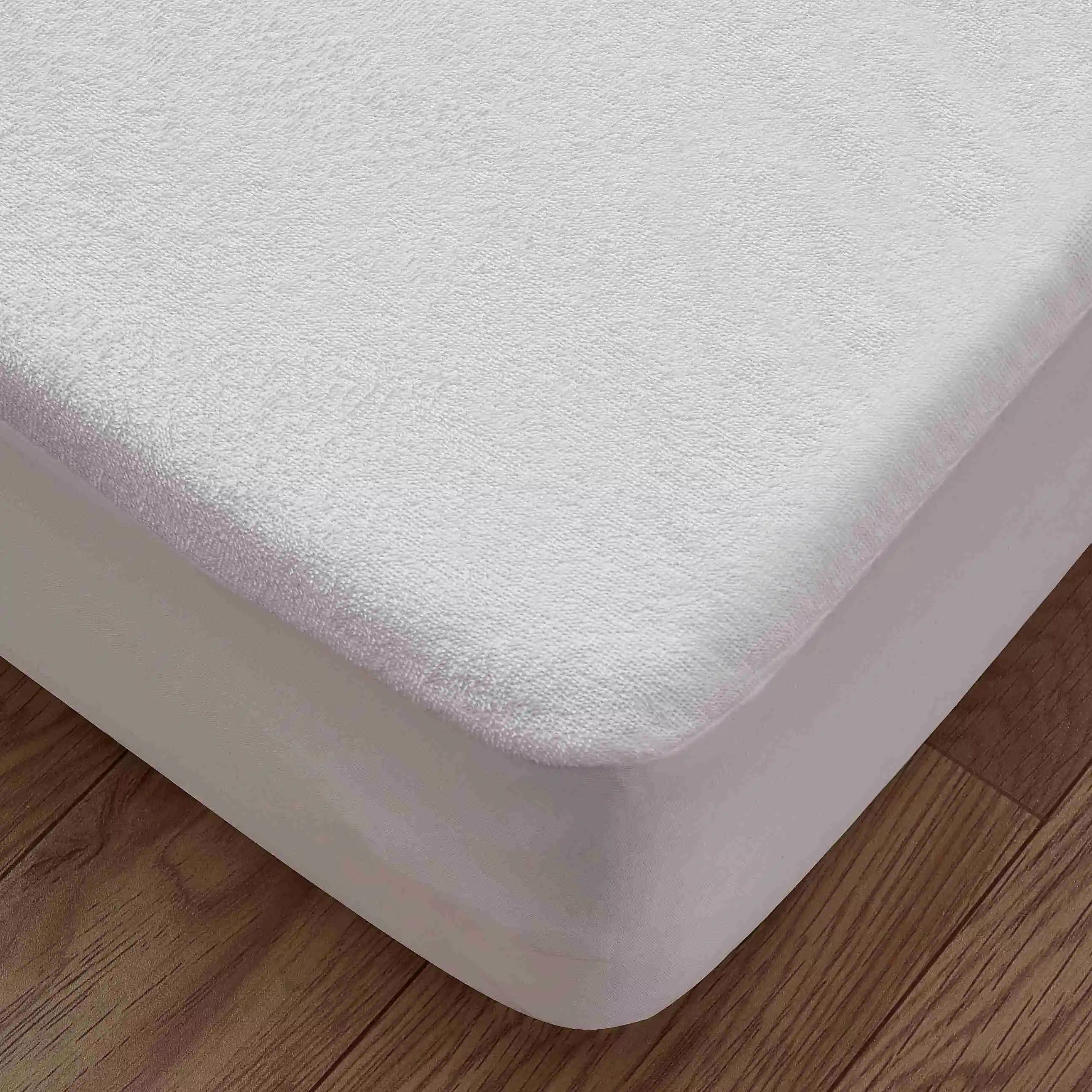 Terry Cloth Hotel Luxury Extra Soft Easy Fit Breathable Wrinkle Free Waterproof Bed Sheets