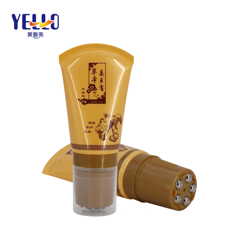 Color Customize Plastic Roller Massage Lotion Container Semi-Auto Body Massage Cream Tubes