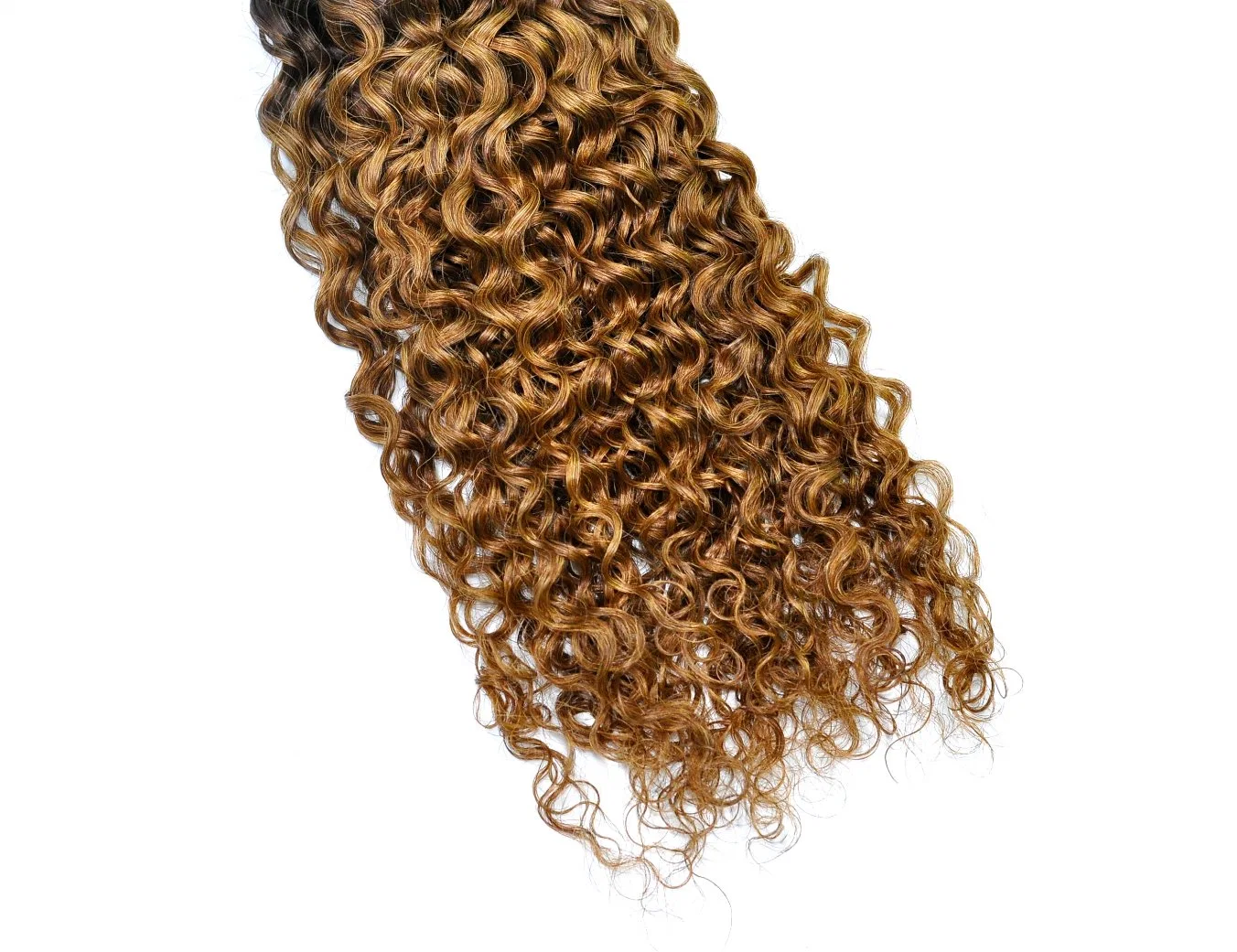 Brazilian Ombre Remy Human Hair Weft at Wholesale/Supplier Price with SGS Approved (Curly #1b/30)