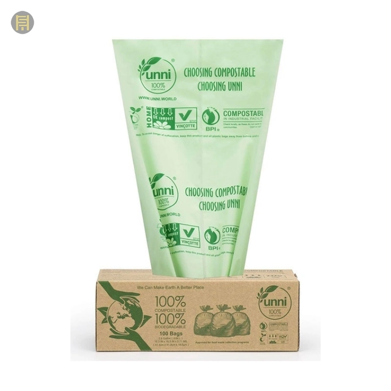 Leak-Resistant Compostable Trash Bags Biodegradable Eco-Friendly Bio Bags for Garbage Bins