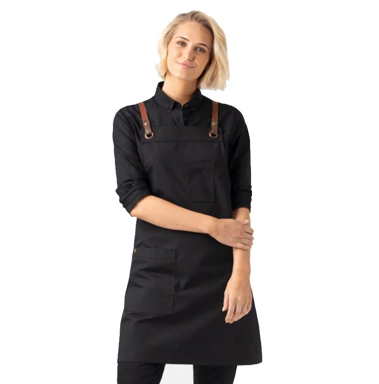 Polyester Cotton Canvas Apron Adjustable Bid Household Coffee Shop Apron