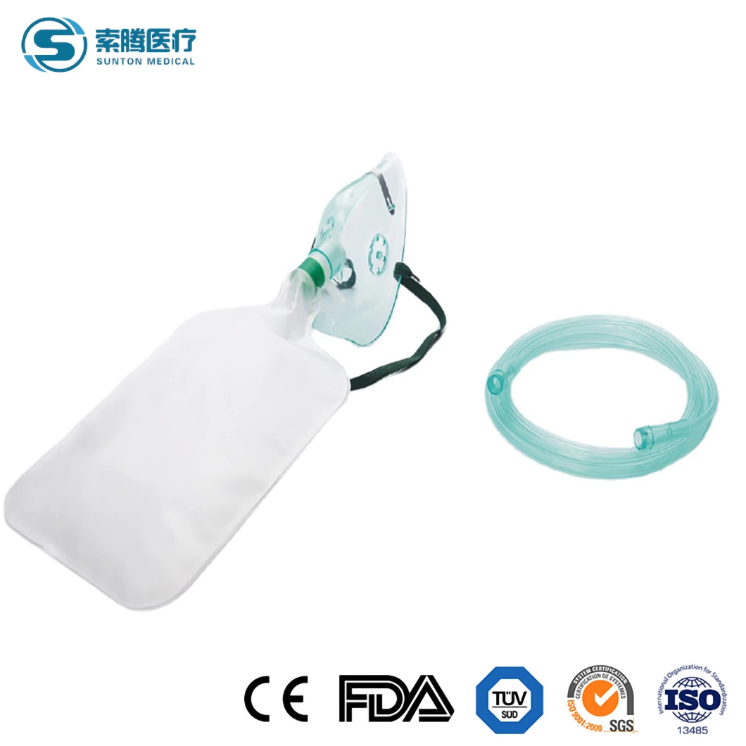 Sunton Disposable Clear Non-Rebreathing China Oxygen Reservoir Bag Mask En 149 -2001+A1-2009 Safety Standard Mask Storage Bag Supplier