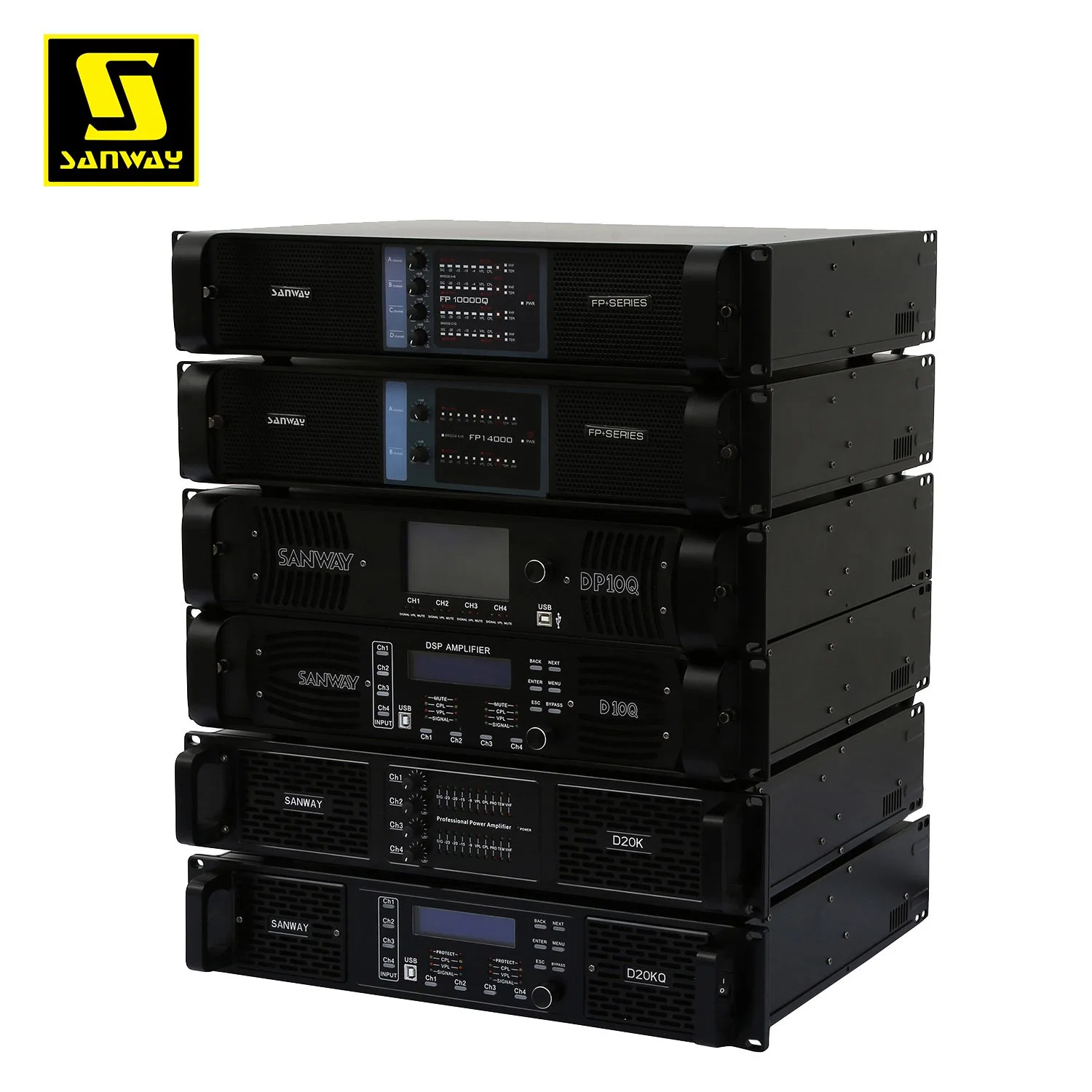 Sanway D20kq Fp20000q DSP Professional 16000W Class D Audio Power Verstärker DJ Audio High Power Verstärker für Subwoofer