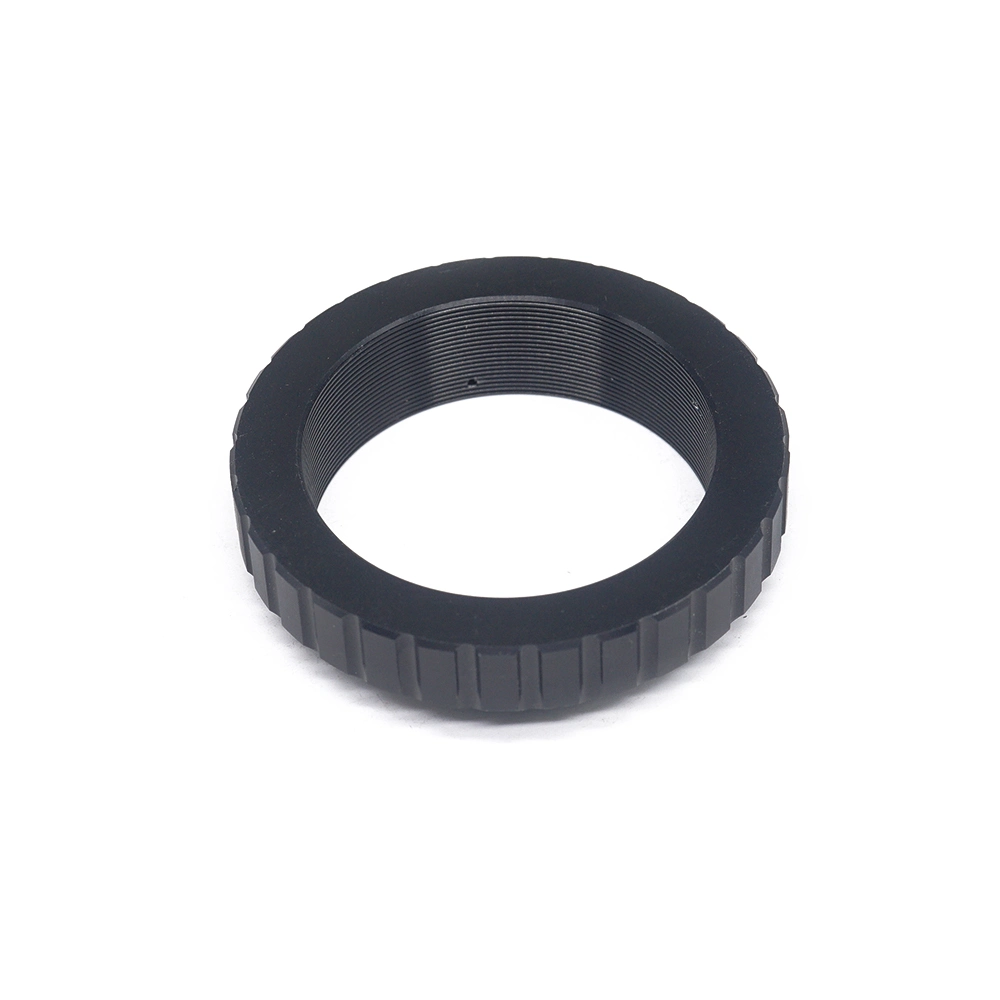 Fabricante OEM personalizado Cámara lente anillo de montaje precisión CNC Fresado Partes anillo adaptador de cámara de aluminio anodizado negro