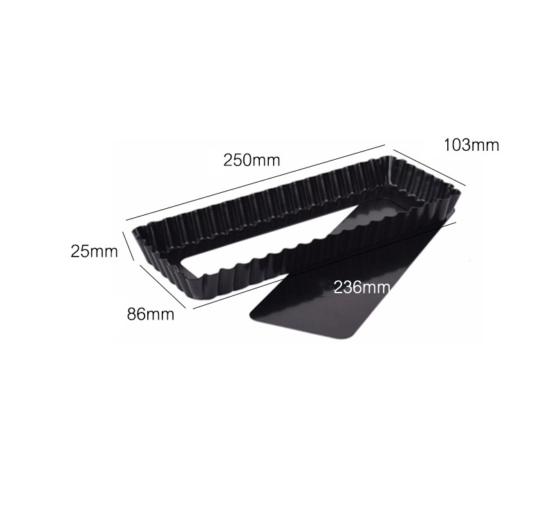 Hot Selling Baking Mould Square and Rectangular Non Stick Chrysanthemum Pie Pan Solid Bottom and Movable Bottom Tower Pie Tray