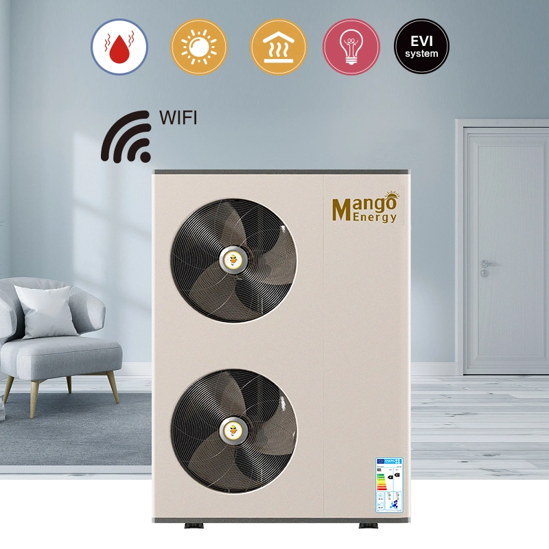 Popular Product Heat Pump Air Source Energy to Water Heating and Cooling System Unit with R32 WiFi