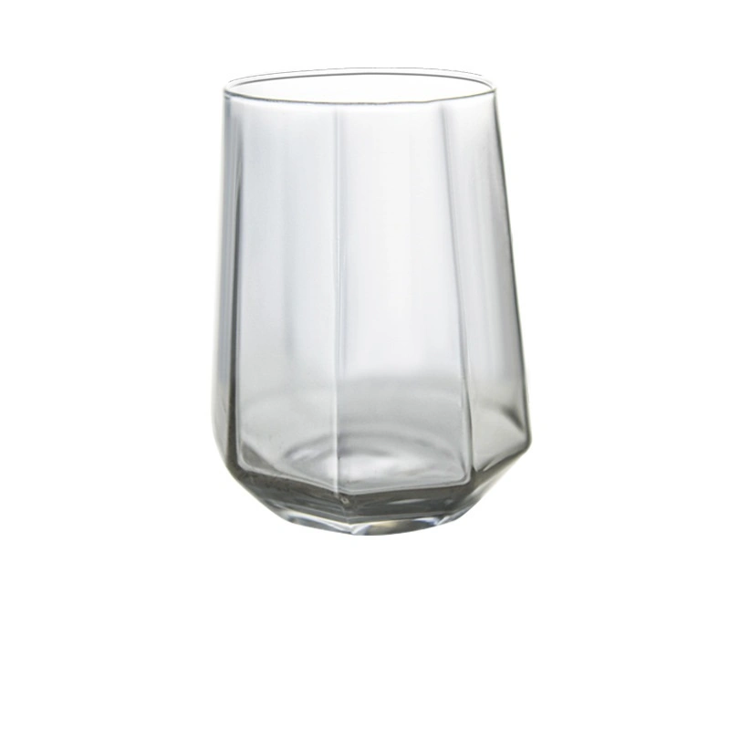 303ml Drinking Glasses Octagonal High Value Diamond Twill Pattern Drinkware