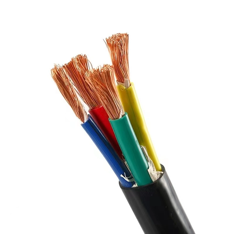 Flexibles Kabel Mit Mehreren Leitern, Rvv 2 3 4 5-Adrig 0,75 1 1,5 2,5 4 6mm schwer entflammbares elektrisches Kabel Verkabeln Sie Das Netzkabel