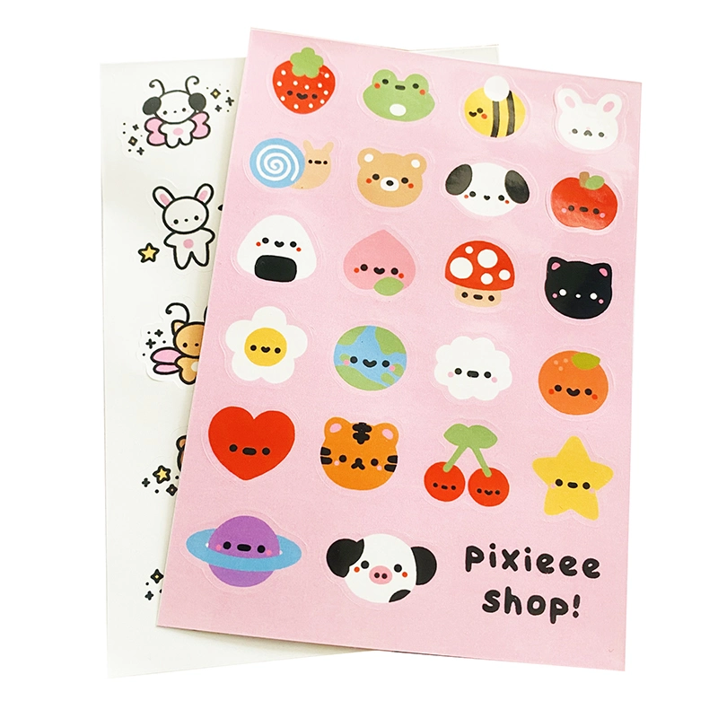 Custom Logo Printing Vinyl Kids Kiss Cut Stickers Sheet