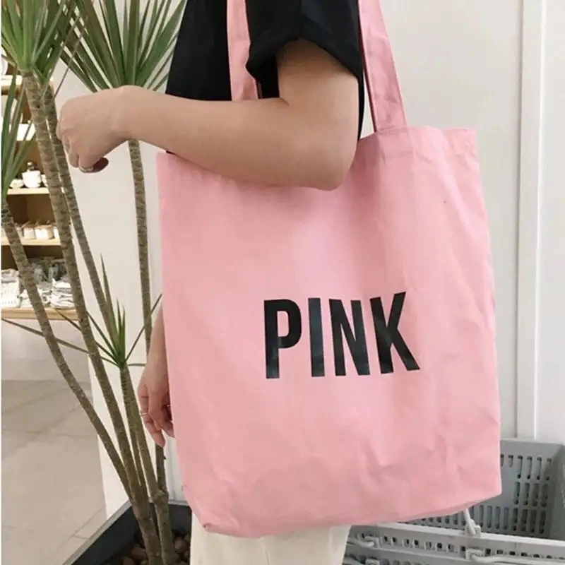 Custom Printed Logo personalizado Promoción Compras Tamaño estándar tela lienzo Bolsa de algodón