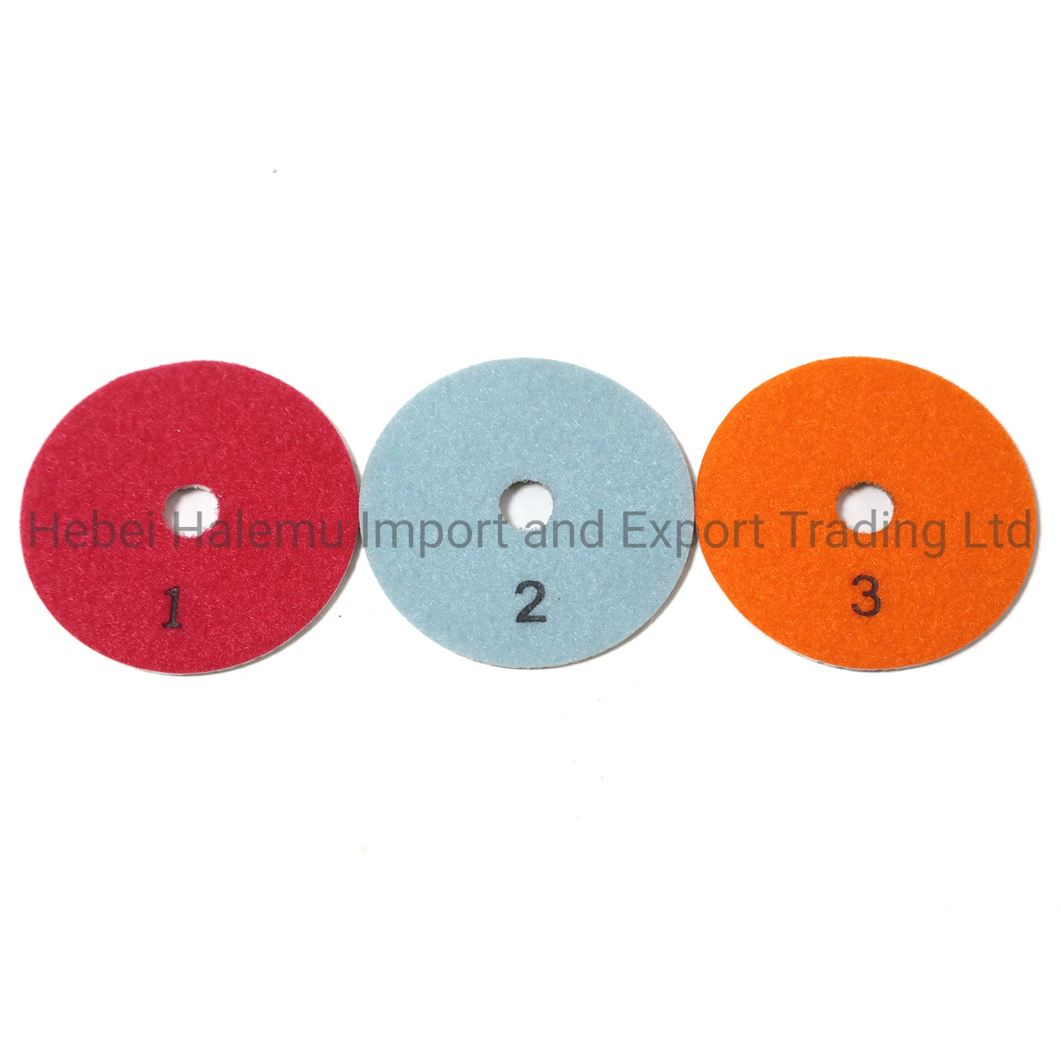 3steps Grey Hexagram Abrasive Diamond Wet Polishing Pads 4&prime; &prime; for Concrete Granite Marble