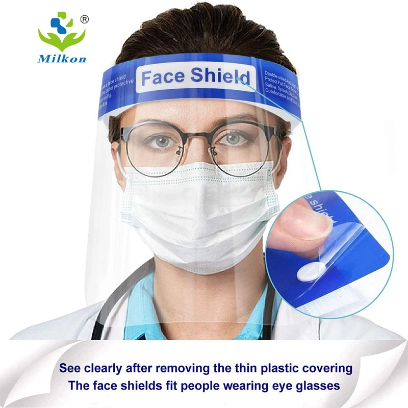 2022 Transparent Shield Plastic Protective Equipment Faceshield Visors Clear Full Disposable Medical Face Shield