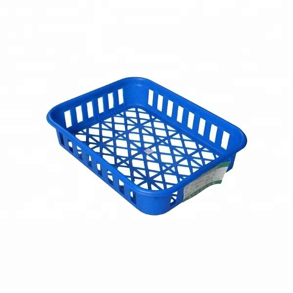 Wholesale Rectangular Plastic Small Empty Fruit Vegetable Storage Bin Baskets Crates