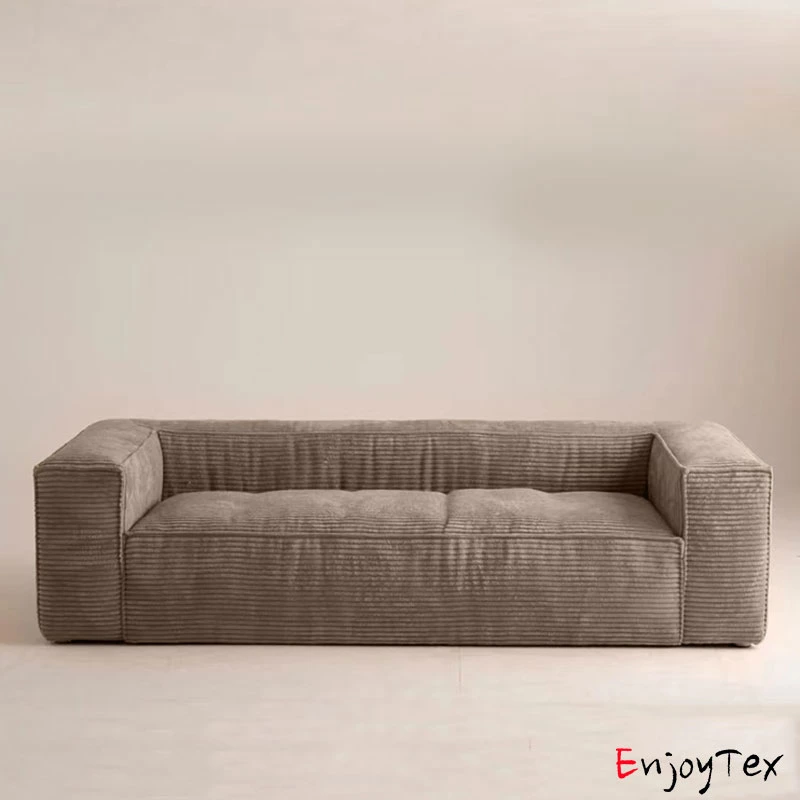 Sofá de mobiliário em tecido de veludo em veludo, Teddy, poliéster, para o tapete da cadeira