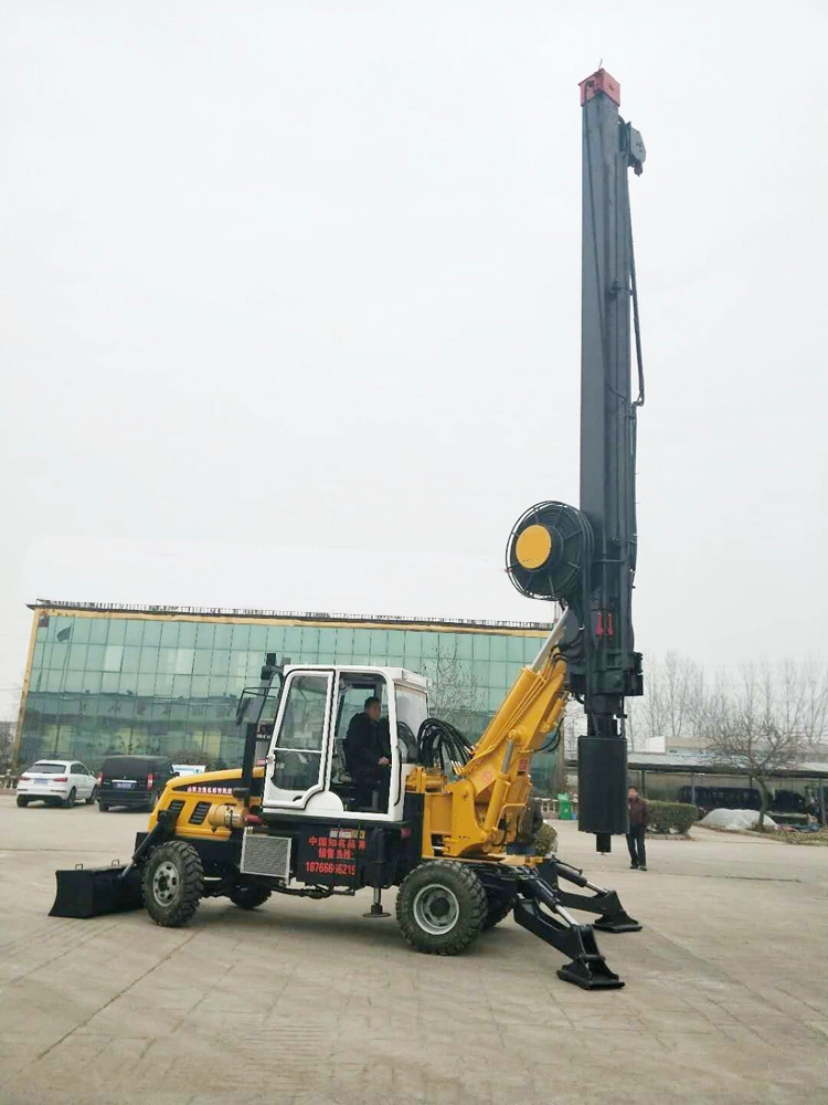 Mechanical Powered Head Big Torque Heavy Duty Truck Mounted Engineering Drilling Machine