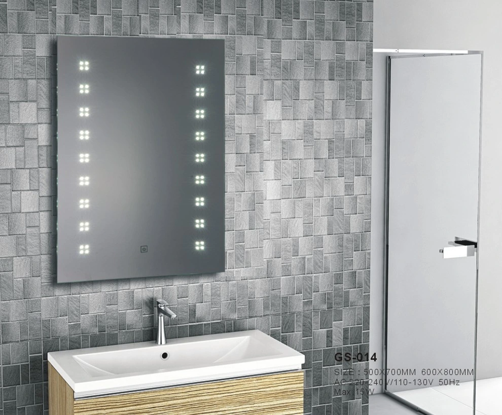 LED Smart Glass Touch Bathroom Mirror with CE UL Certificate