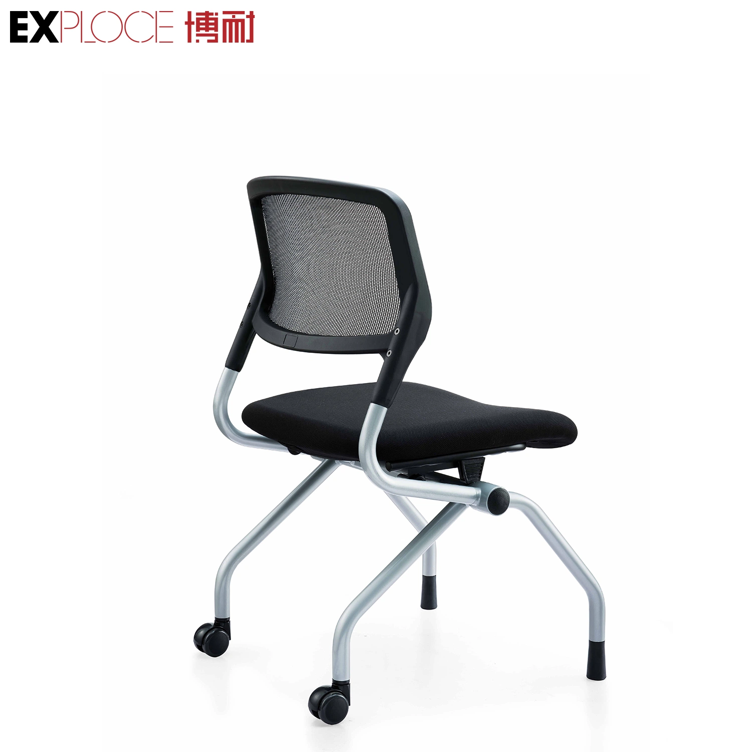 PP Reversible Automatic Return Plastic Office Wholesale/Supplier New Design Plastic Furniture Outdoor Training Folding Chair