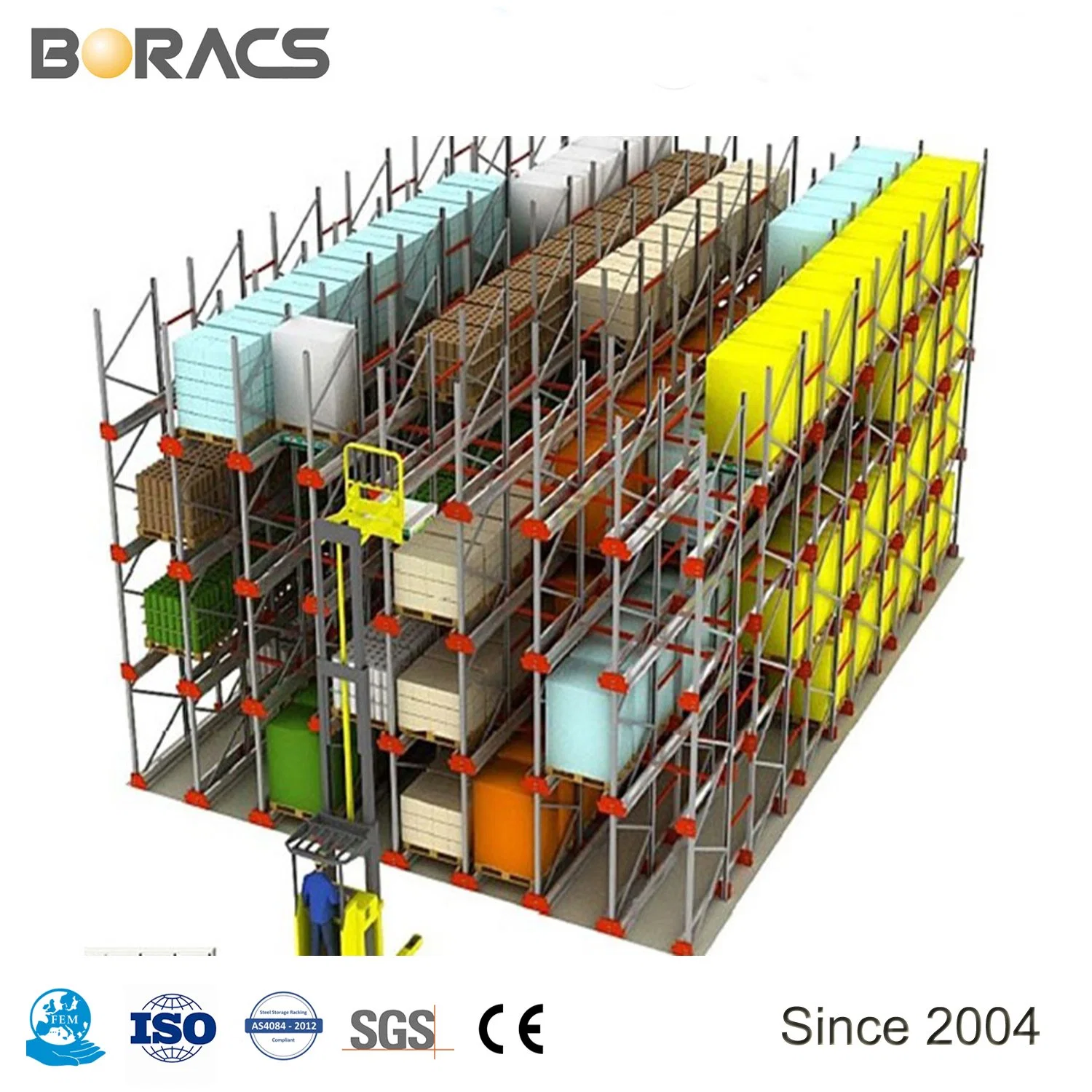 Perfessional Warehouse Storage System Racks für Drive-in Shuttle-Regale mit Heay-Duty Kann nach Sonderwunsch entworfen werden