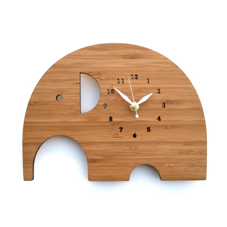 14 Inch Minimalist Creative Designer Bamboo Home Decor Wall Clock Wooden