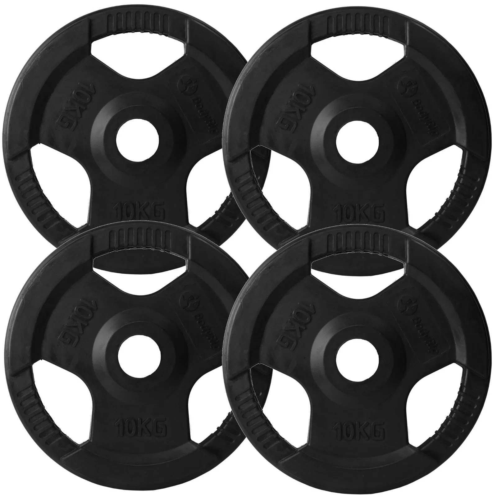 Free Weight Fitness Equipment Black Rubber Coated Plate Gym Accessories