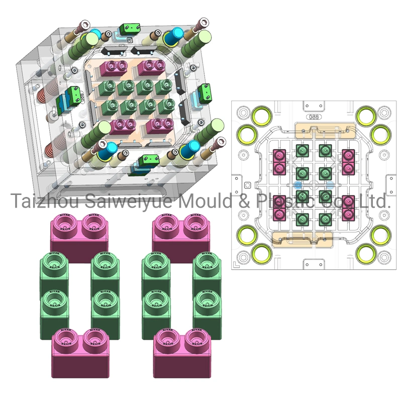 TPE bebé juguetes de bloques de construcción de los niños MEGA BLOKS de plástico molde molde de inyección