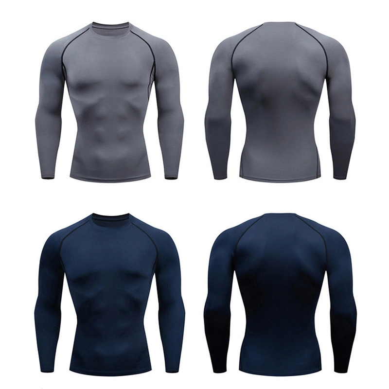 Men's Running Compression Shirt Long Sleeve Slim Fit Quick Dry Sportswear Wyz20224