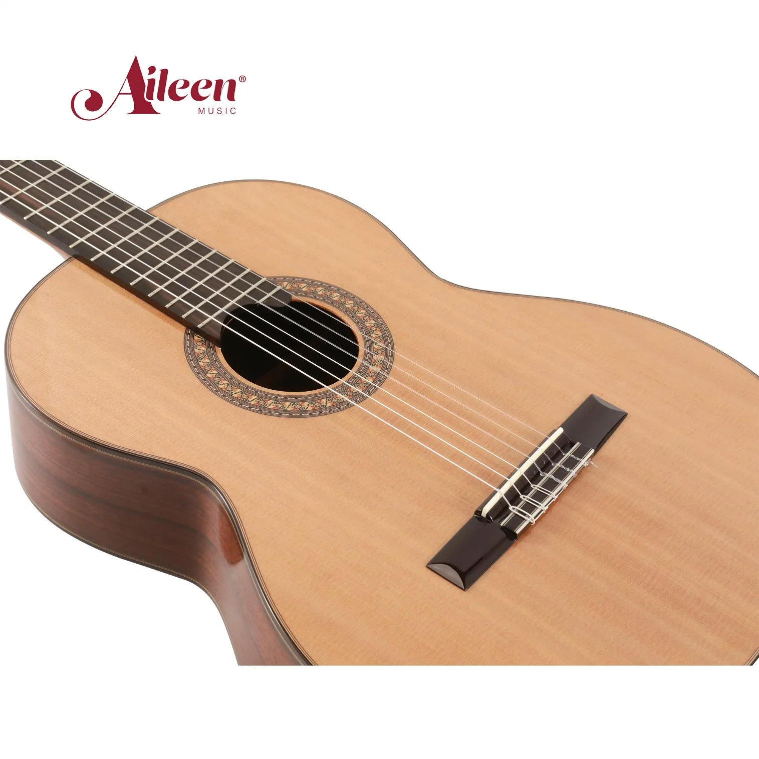 Solid Cedar Hand Made Classical Guitar Yulong Guo Co-Branded Guitar with ABS Case (WGC2022C)