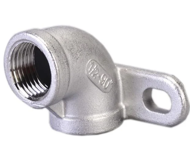 Plumbing Materials Stainless Steel Threaded Sanitary Pipe Fittings Union 90&deg; Elbow for Water Supply