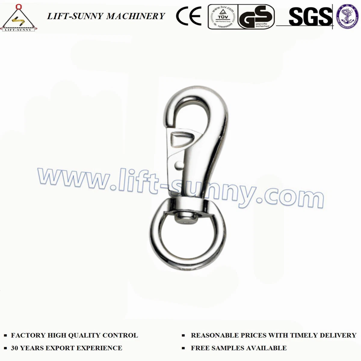 24mm * 77mm Zinc Die Cast Swivel Snap Hook Simple Hook