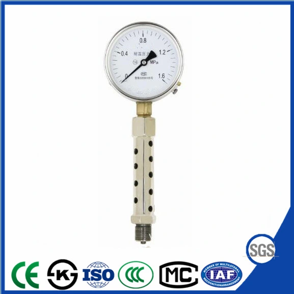 Novel Design 150mm Heat Resistant Pressure Gauge with Stainless Steel Measuring Instruments