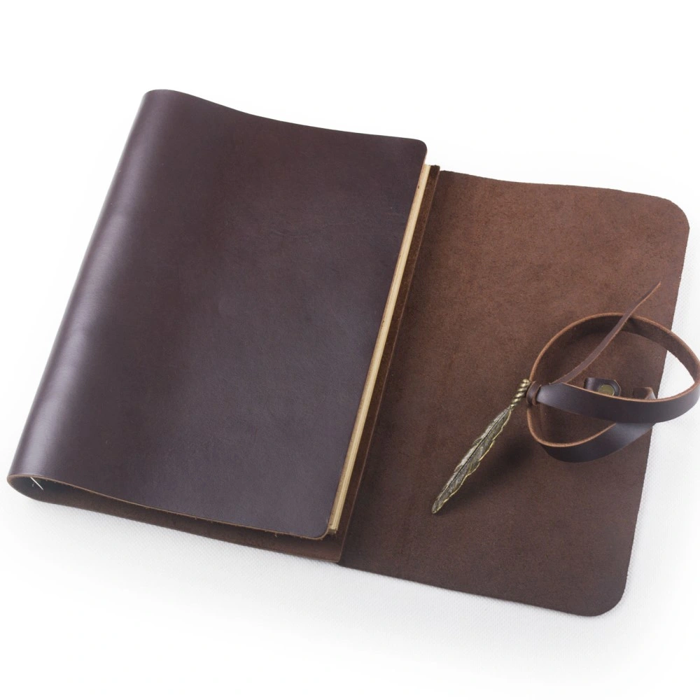 Brown A5 Band PU Diary Leather School Note Book