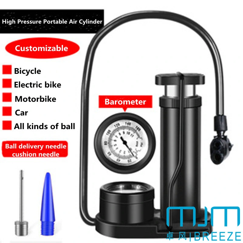 Bqy-004 Mini Bicycle Pump with Barometer Pedal The Bicycle Pump