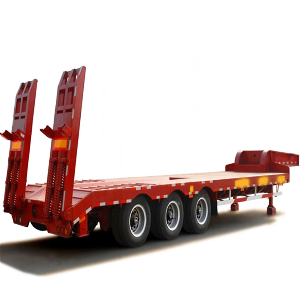 3 Achsen 12m 60 Fuß Transport Tiefbett LKW-Auto Schwanenhals Anhänger Lowboy Semi Trailer