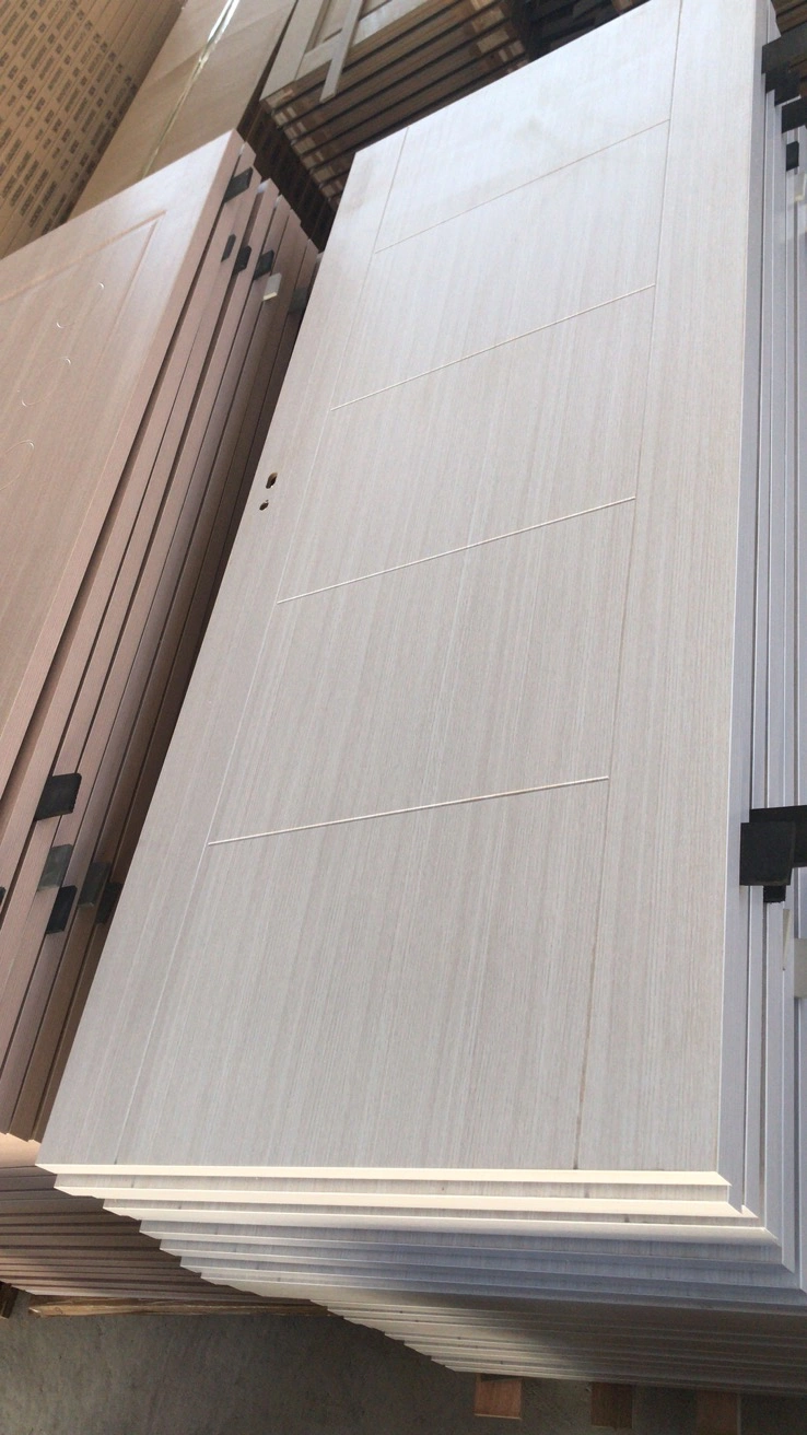 Деревянная дверь из MDF с покрытием из ПВХ и водонепроницаемой рамой из ПВХ для Проект