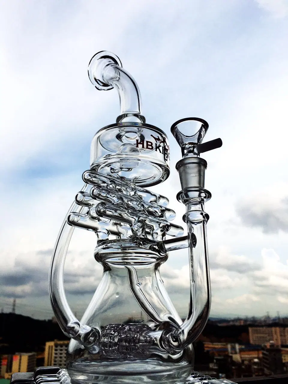 China Manufacturer New Heady DAB Rig Glass Water Pipe, Diamond Glass Wholesale/Supplier Recycler Glass Smoking Pipe