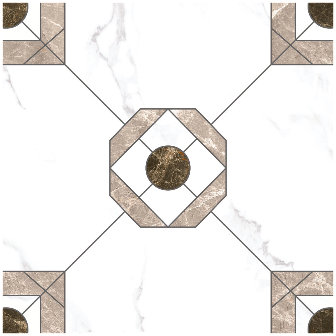 Full Polish Glazed Porcelain Tile Polished Floor Tile for Livingroom