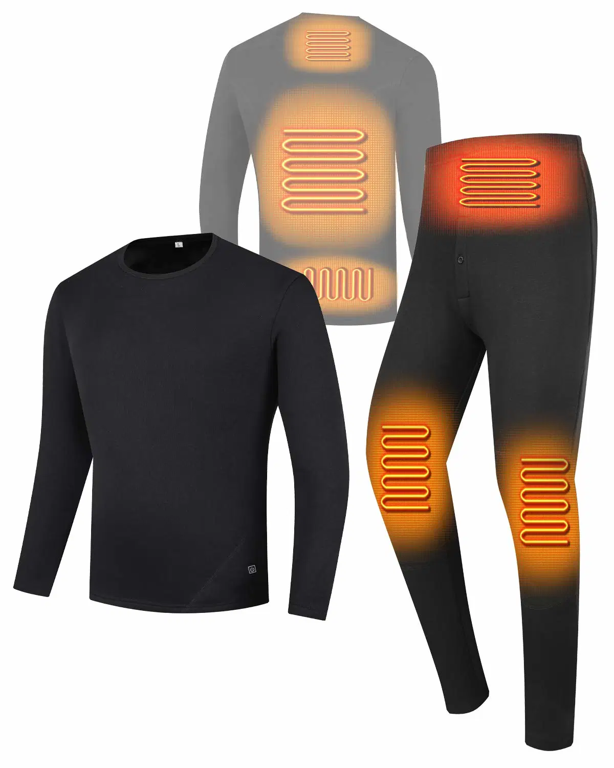 Men's Electric Thermal Long Sleeve USB Heated Underwear Set