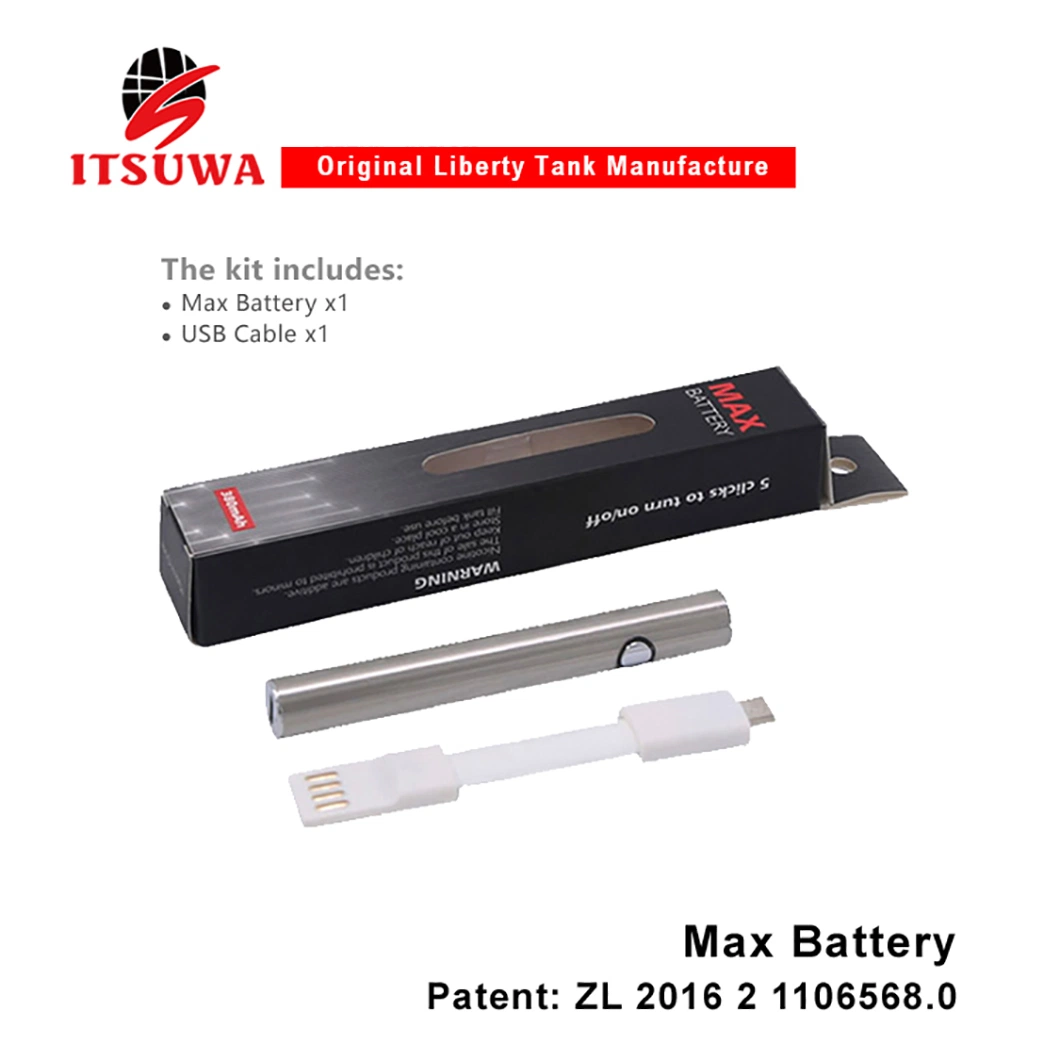 Itsuwa Vapor Wholesale/Supplier Smoking Accessories Max Rechargeable Battery