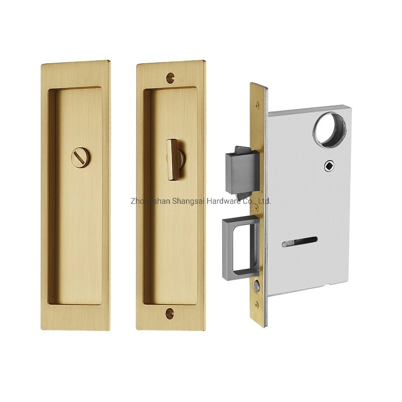 Bolsillo Rectangular moderna Perilla de puerta deslizante, uso intensivo de cerradura de puerta deslizante