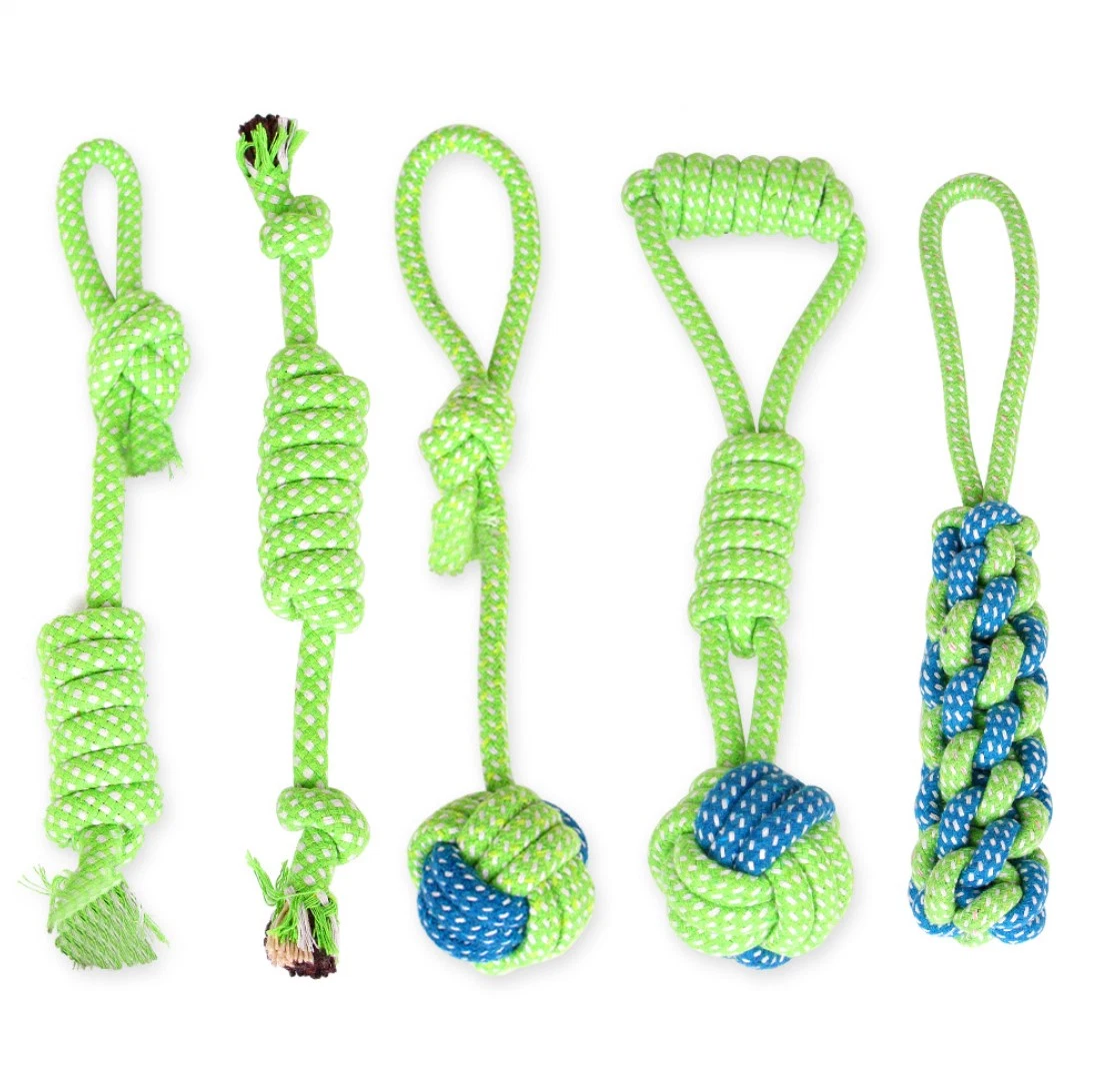 Washable Pet Toy Dog Playing Chewing Cotton Rope Toy Set for Anxiety Relief