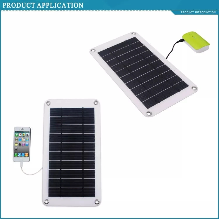 panel solar 6W DC Teléfono móvil portátil USB Cargador Solar de batería del equipo de ventas en caliente