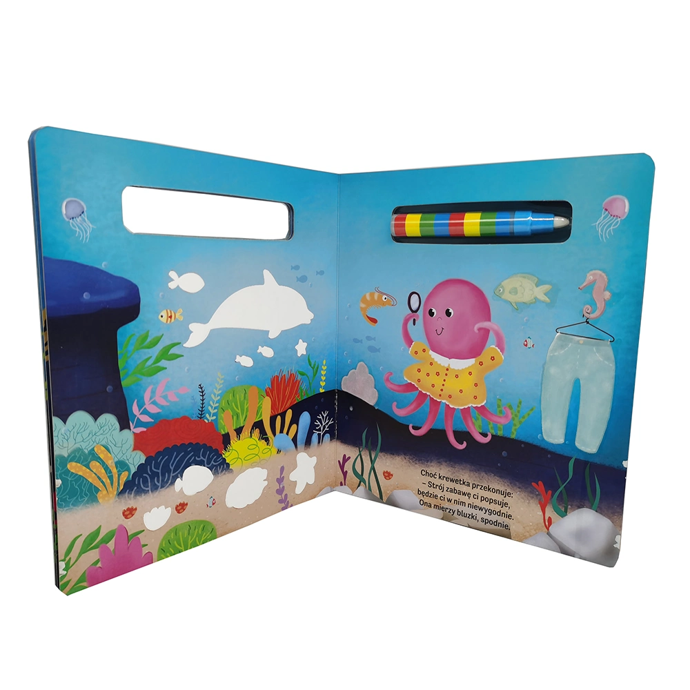 Magic Water Coloring Board Book with Water Pen