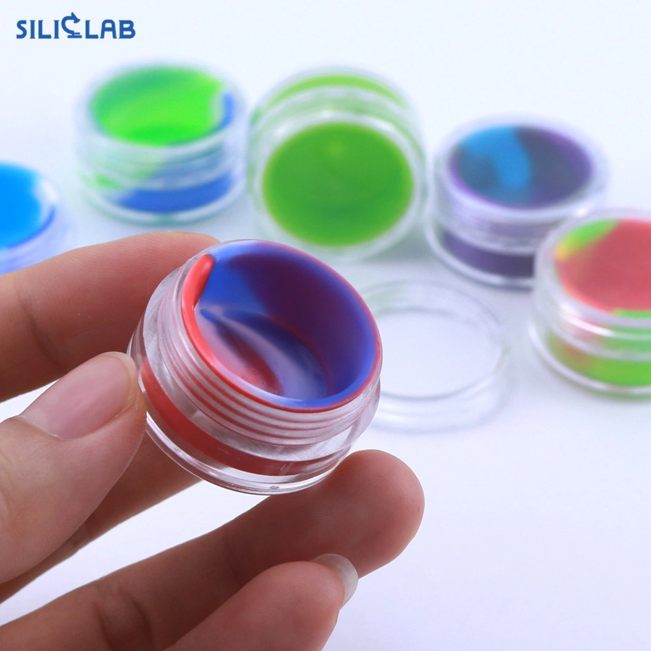 Acrylic 5ml Wax Concentrate Container Pocket Wax Dabbing Silicone DAB Storage Jar