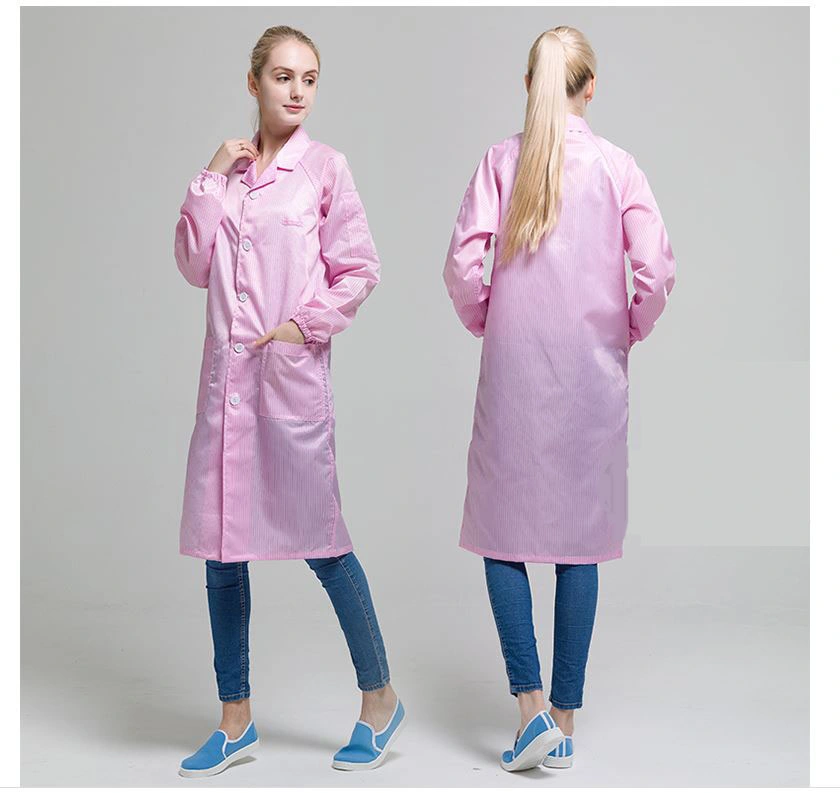 Anti-Static Protective Clothing Long Dust-Proof Clothing Electronic Factory Dust-Free Clothing