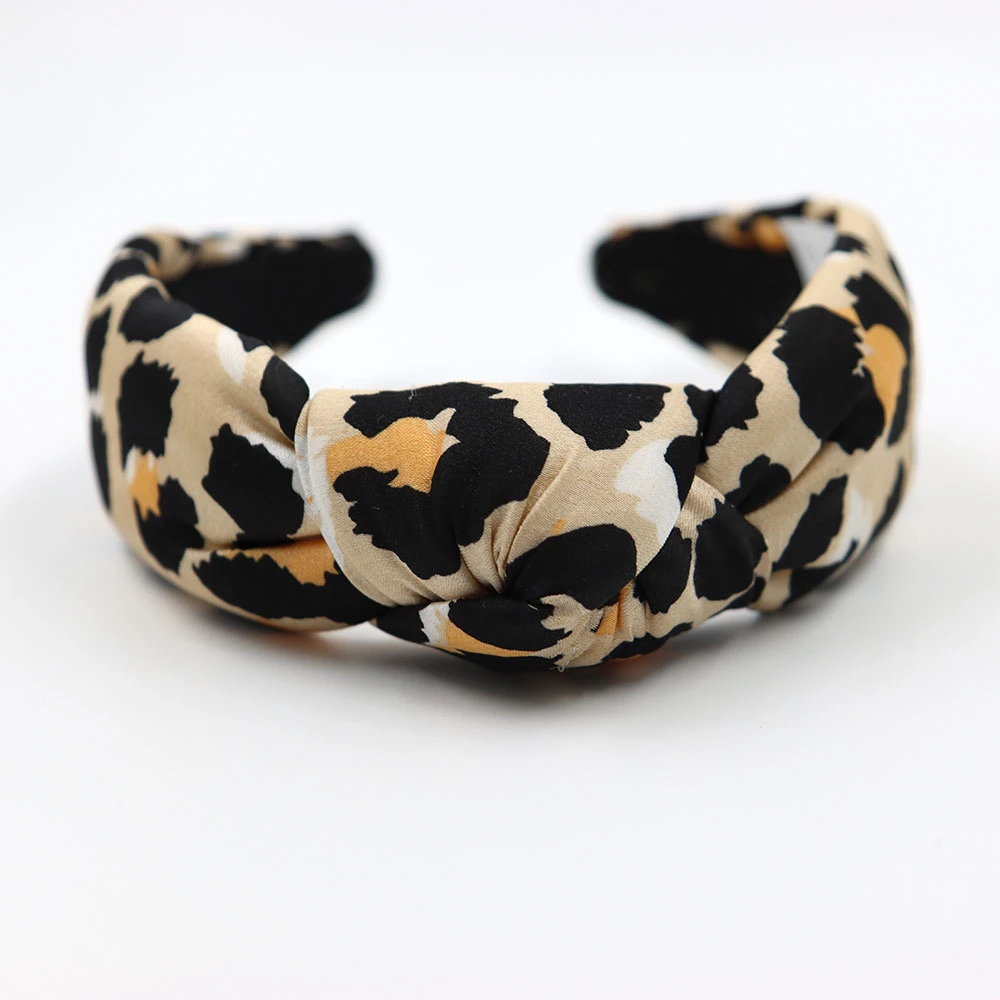 Fashion Fabric Girls Hairband Chain PU Leather Knot Hair Band Headband Adult Women Hair Accessories