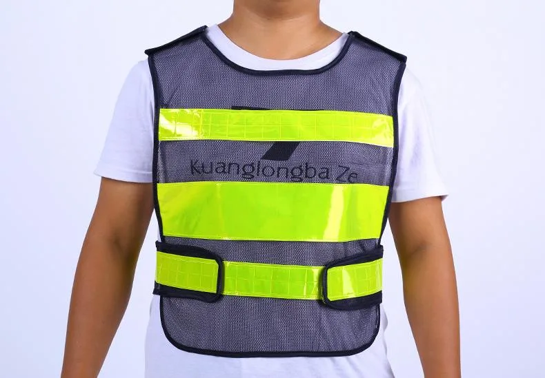 Chaqueta de seguridad de obras de construcción reflectantes chaleco fluorescente LED de malla de prendas de vestir